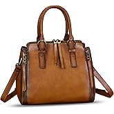 Genuine Leather Purses and Handbags for Women Satchel Bag Vintage Crossbody Shoulder Bag Top Handle Bags Purse