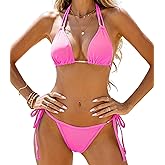 RIHOAS Triangle String Bikini Set for Women Two Piece Swimsuit Halter Tie Bathing Suit