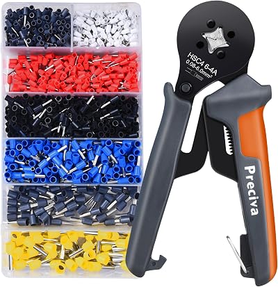 Preciva Ferrule Crimping Kit AWG28-10 0.08-6mm² Ferrule Crimper Plier