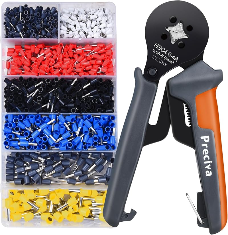 Preciva Ferrule Crimping Kit AWG28-10 0.08-6mm² Ferrule Crimper Plier