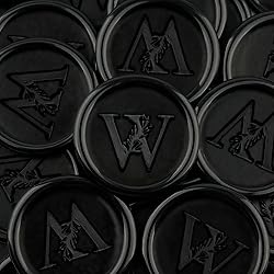 25Pcs Black Wax Seal Stickers Handmade Vintage