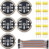 5PCS INMP441 Omnidirectional Microphone Module I2S Digital Interface MEMS | with 20 cm/7.8 in 40pin Dupont cables. high precision. Low power. Ultra small voice input. Fit for ESP32 DIY projects