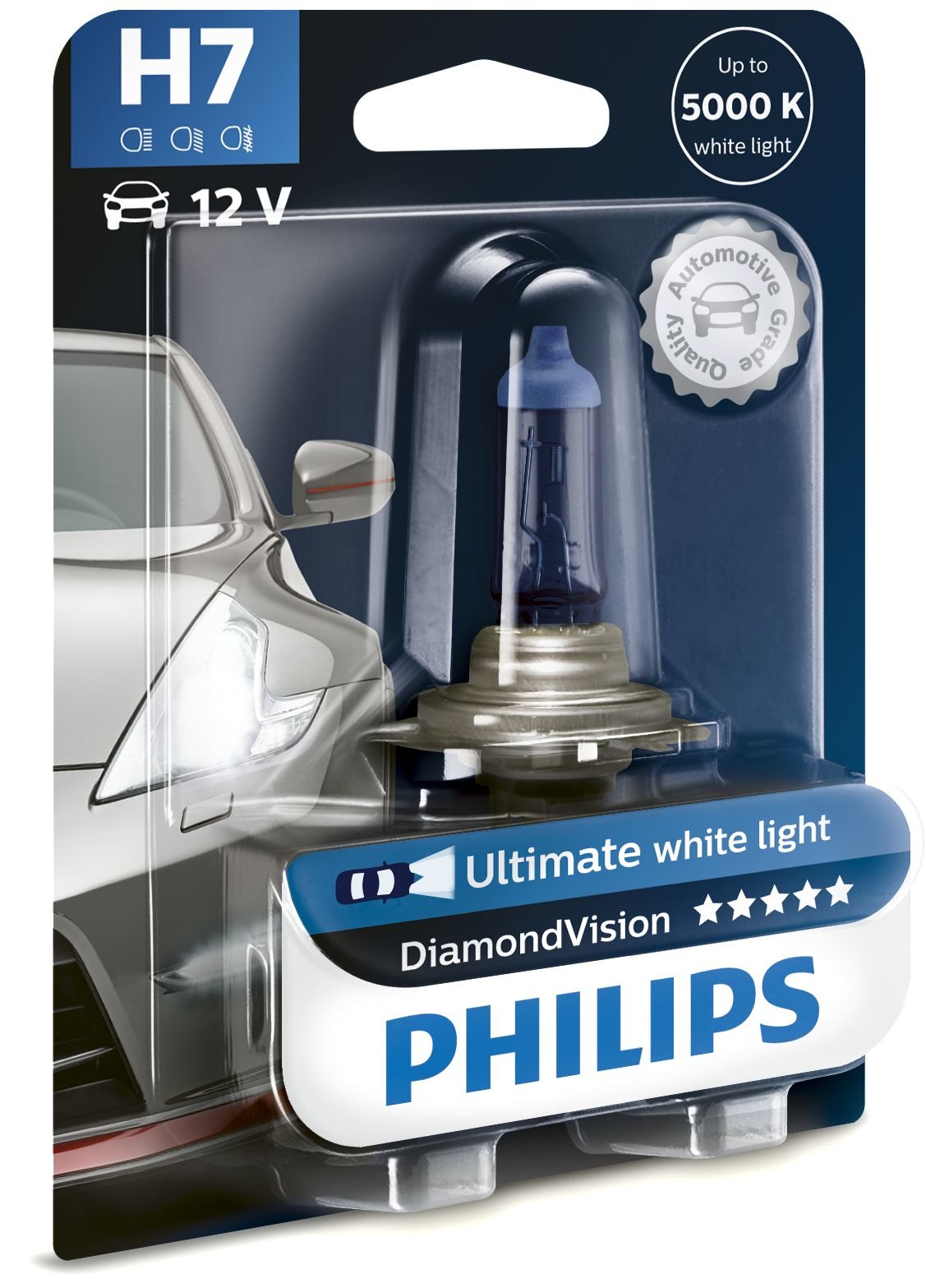 Philips DiamondVision 12972DVB1 Halogen Lamp H7, 55W, PX26d, 935lm