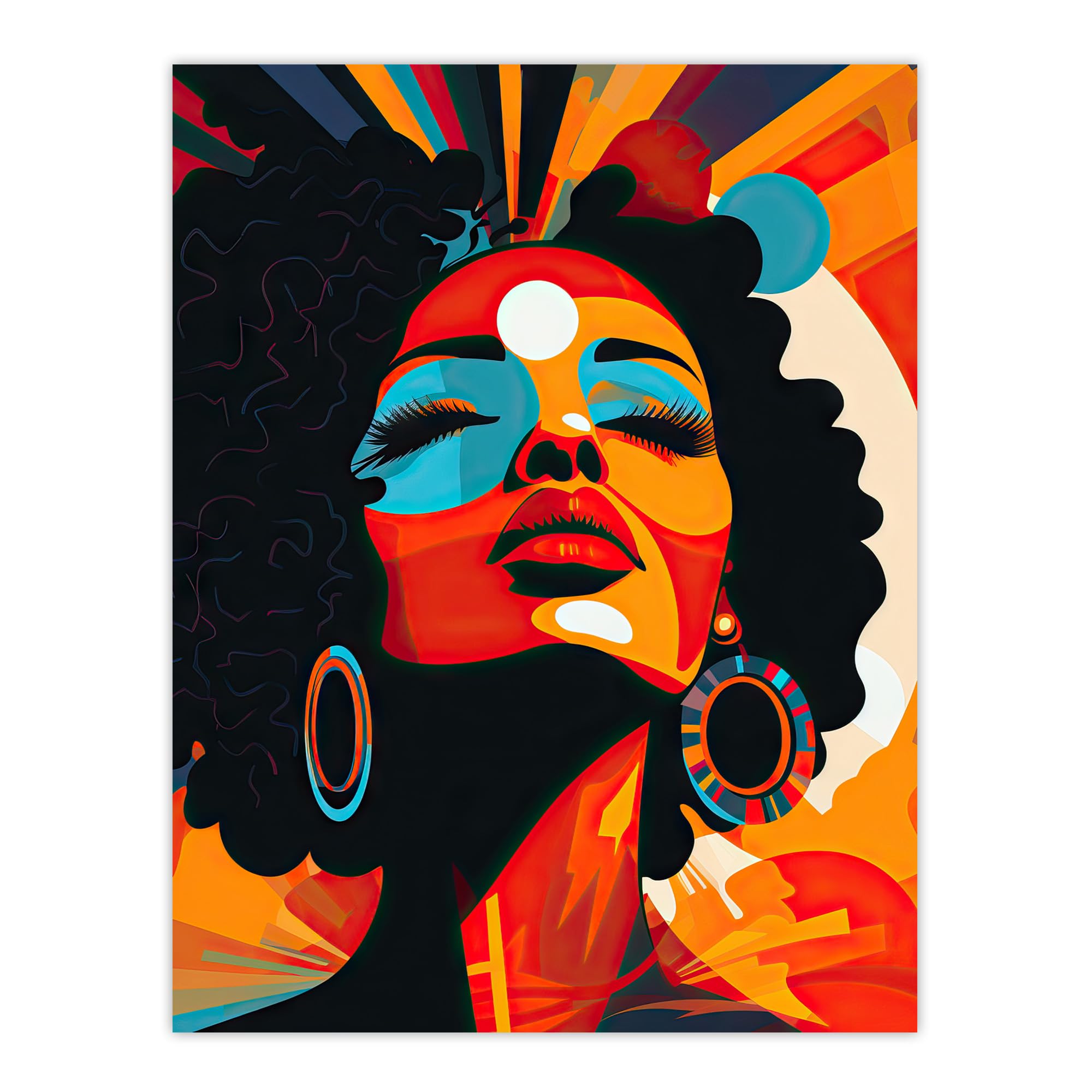 Artery8 Modern African Art Multi-Coloured Bright Bold Abstract Extra Large XL Wall Art Poster Print