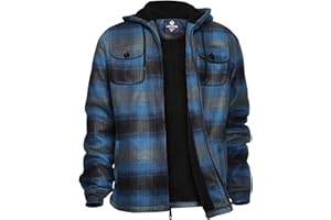 Yasumond Hoodies for Men Zipper Fleece Sweatshirt Heavy Sherpa Lined Hooded Warm Winter Coats Big Tall