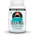 Source Naturals Ultra-Mag, Vegan Dietary Supplement, 5-in1 Bioavailable Magnesium, Relaxes Muscles & Calms Nerves*, Vegan Capsules (90)