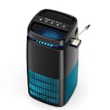 POMORON 4-in-1 Air Purifiers for Home, Air Ionizer Negative Ion Generator, H13 HEPA Filter, UV, Covers 1250 Ft² 99.97% Removal Rate for Pollen Smoke Pet Dander Air Cleaner for Bedroom, MJ002H, Black