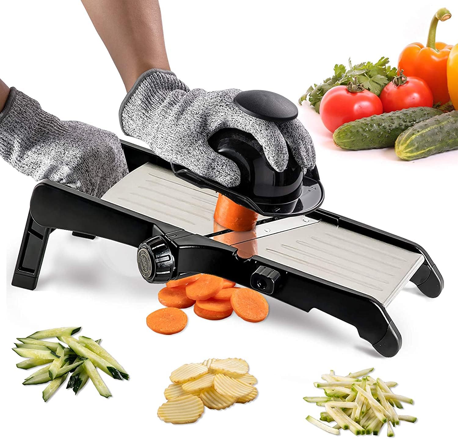 Manually Rotating Cheese GraterCircular Slicer with 3 Interchangeable