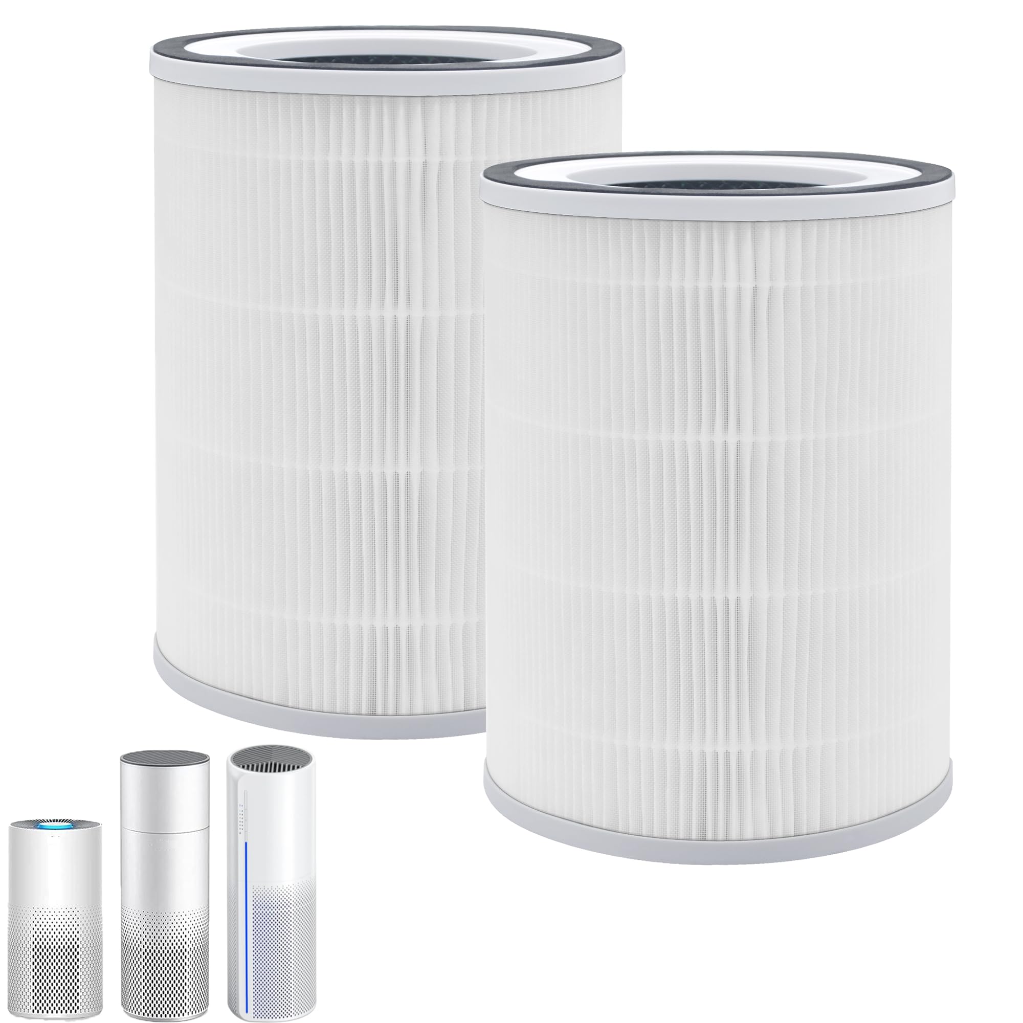 Photo 1 of 2 Pack Kilo Filter Compatible with Afloia KILO, KILOPLUS, KILOPRO, MIRO, MIRO PRO and MORENTO MR-Kilo Air Purifiers, 360° 3 Stage Filtration Replacement Filters