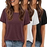 Dhigali T Shirts for Women 3 Pack T-Shirts Short Sleeve Summer Tops Fashion Basic Tees Casual Outfits Workout Clothes 2025