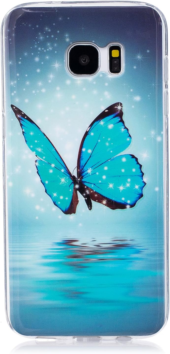 Urberry Samsung Galaxy S7 Edge Case, Case glow in the dark, Soft TPU Case Cover for Samsung Galaxy S7 Edge with a Free Screen Protector