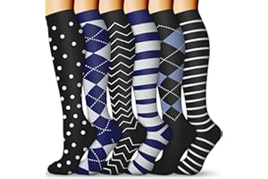QUXIANG Compression Socks for Women & Men 15-20 mmHg, Best for Medical, Nursing, Running, Athletic, Varicose Veins, Travel
