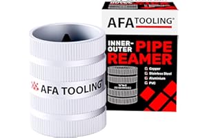 AFA TOOLING APPROVED FOR AUTOMOTIVE AFA Tooling - Inner/Outer Pipe Reamer for 3/8" to 2" Pipes, Deburring Tool with Inner & Outer Cones for Smoothing & Reaming Copper, Stainless Steel, PVC, Metal & Aluminium - Plumbing Tool