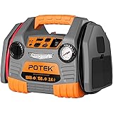POTEK Car Jump Starter with 150 PSI Tire Inflator/Air Compressor,1000 Peak/500 Instant Amps with USB Port to Charge iPhone ,I