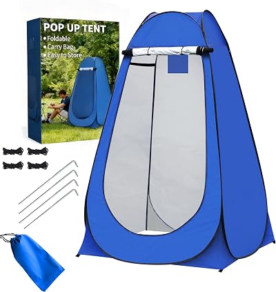 Denny International Portable Outdoor Instant Pop Up Tent Blue Privacy Shelter