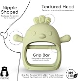 Infatot Teething Mitten Chicken Silicone Baby Glove Teether Olive view 6