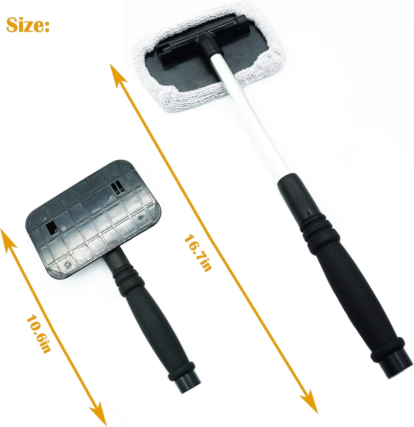 Car Windshield Cleaner Wand Cleaning Kit Interior,Car Window Cleaning Tools for Wiper Fluid and Defogging,Invisible Glass Cleaner Automotive Tools with Spray Bottle: Automotive