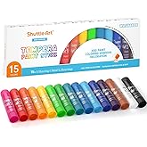 Tempera Paint Sticks, 15 Colors Solid Tempera Paint for Kids, Super Quick-drying, Washable, Works Great on Paper Wood Glass Ceramic Canvas