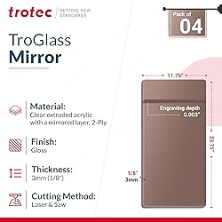 4-Pack Rose Gold Mirror Acrylic Sheets 23.75" x