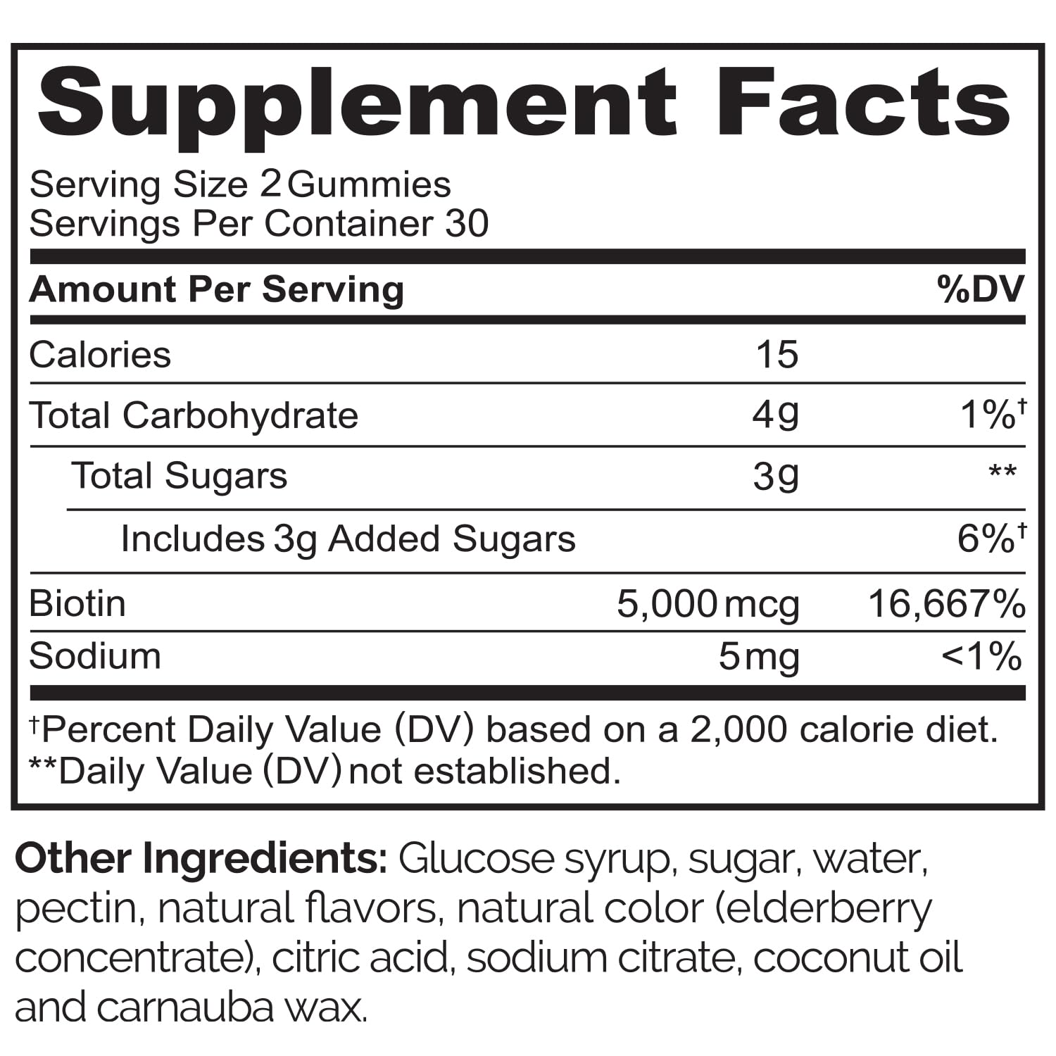 NATURELO Biotin Gummies - Supports Healthy Hair, Skin & Nails - High Potency 2500 mcg - Non GMO, Gluten Free - 60 Gummies