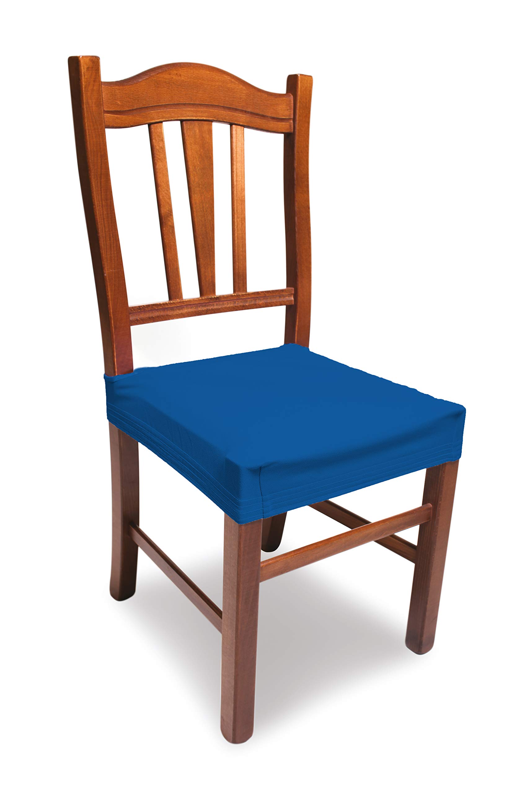GEMITEX Set of 2 Magic Chair Covers in Electric Blue Made in Italy, made of stretch piquet fabric. Fits perfectly in any seat