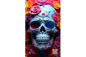 2024-2025 Pocket Planner: 2-Year Dated Monthly Mini Calendar Book for Purse Jan 24-Dec 25 (Flower Skull)