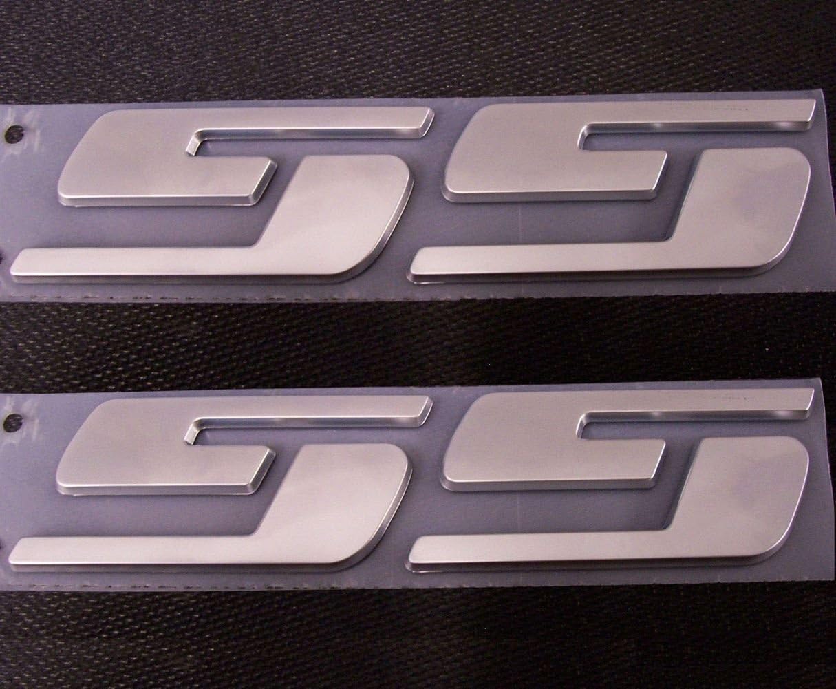 Yoaoo 2x Ss Emblems Badges Nameplates 3D Logo Replacement for Silverado Gmc Sierra