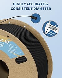 DURAMIC 3D Matte PLA Filament 1.75mm Black, 1kg