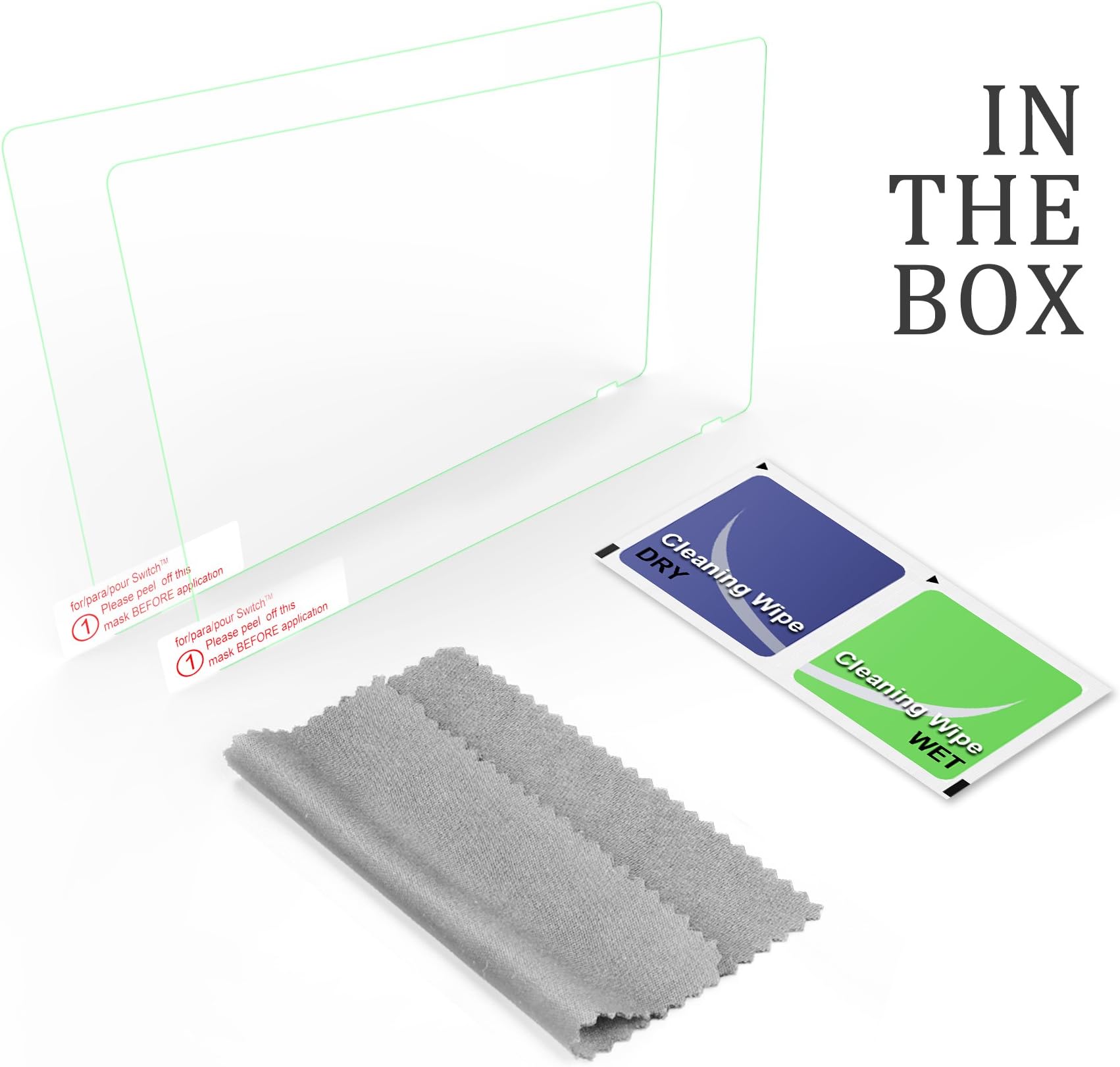 Tirux Glass Screen Protector (2 Pack) for Nintendo Switch 2017, Anti-Scratch, Anti-Fingerprint, Bubble Free