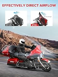 Amazicha Black 8" Wave Windshield Windscreen