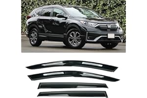 DARODCAR Side Car Window Visors Rain Guards Vent Deflectors for 2017-2022 Honda CRV CR-V, Sun Shades Front Rear Smoke Tinted 4pcs Outside Style