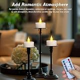 Jialine 12 Pack Flameless LED Tea Lights with Remote Flicker Warm Yellow view 3