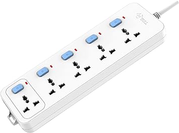 Bull (Gongniu) Extension Board; 5 Socket, 5 Switch, 3 M Wire