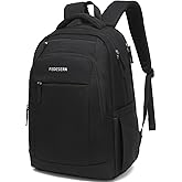 FEDESERN Smell Proof Backpack with Lock,Water Resistant Smell Proof Bags Travel Laptop Backpack,Large Capacity Carbon Enduring Smell Proof Stash Bag with Lock for Men Women (Black)