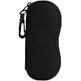 ZICANCN Sunglasses Soft Case, Golden Stars Blue Background Neoprene Zipper Eyeglass Case For Men Women