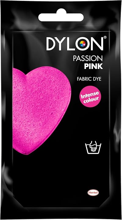 Dylon Hand Dye Passion Pink 50 g Fabric Dye Sachet for Clothes & Home