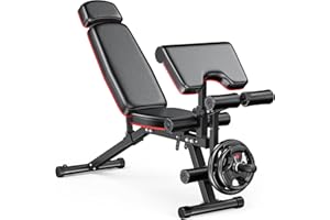 Fostoy Adjustable Weight Bench, 800lbs Workout Bench for Home Gym, Incline Decline Flat Exercise Bench Press for Full Body St