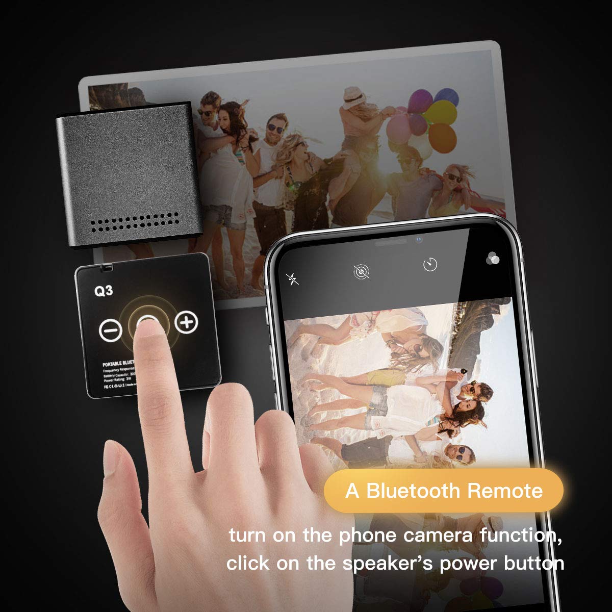 Bluetooth Speaker - 2 Packs Wireless Portable Bluetooth Speaker with Built-in Mic, Subwoofer, Enhanced Bassfor For Home | Travel | Camping | Biking | Sports | Pool | Beach | Hiking.(Gray)