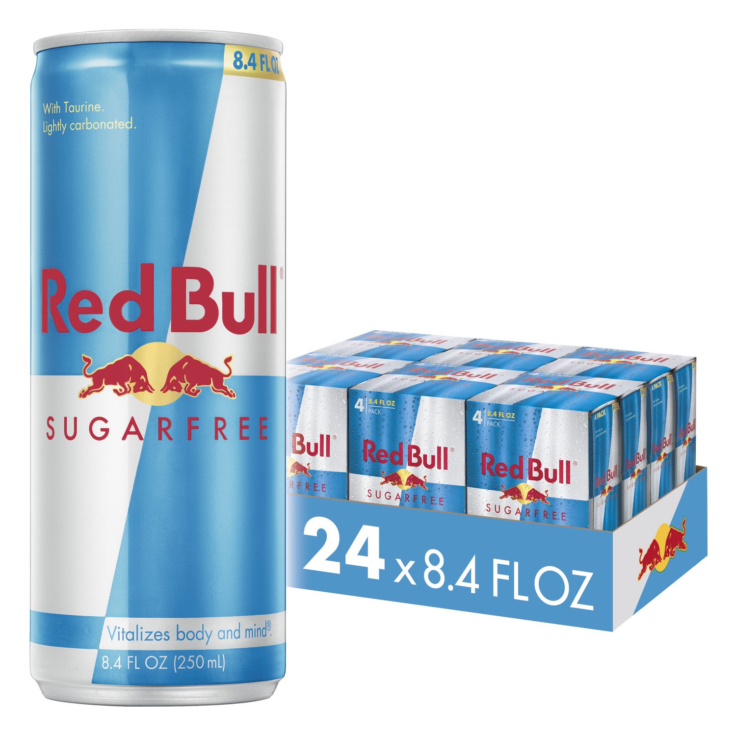 Red Bull Energy Drink Sugar Free 24 Pack of 8.4 Fl Oz, Sugarfree (6 Pack of 4) : Energy Drinks : Grocery & Gourmet Food