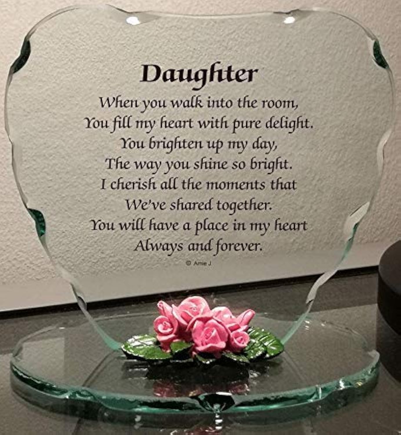OnlineStreet Glass Plaque Gift for Daughter