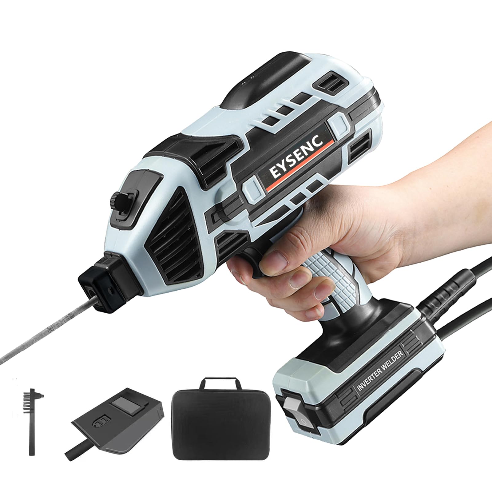 Photo 1 of EYSENC Welding Machine, Portable ARC Welder Machine Gun, IGBT Standing Handheld Welding Machine for 3/32"-1/8" Stick Welder,110V Welder 6 variable current adjustment?Grey?