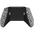 eXtremeRate FlashShot Trigger Stop Bottom Shell Kit for Xbox One S & One X Controller, Redesigned Back Shell & Textured White Handle Grips & Hair Trigger for Xbox One S X Controller Model 1708