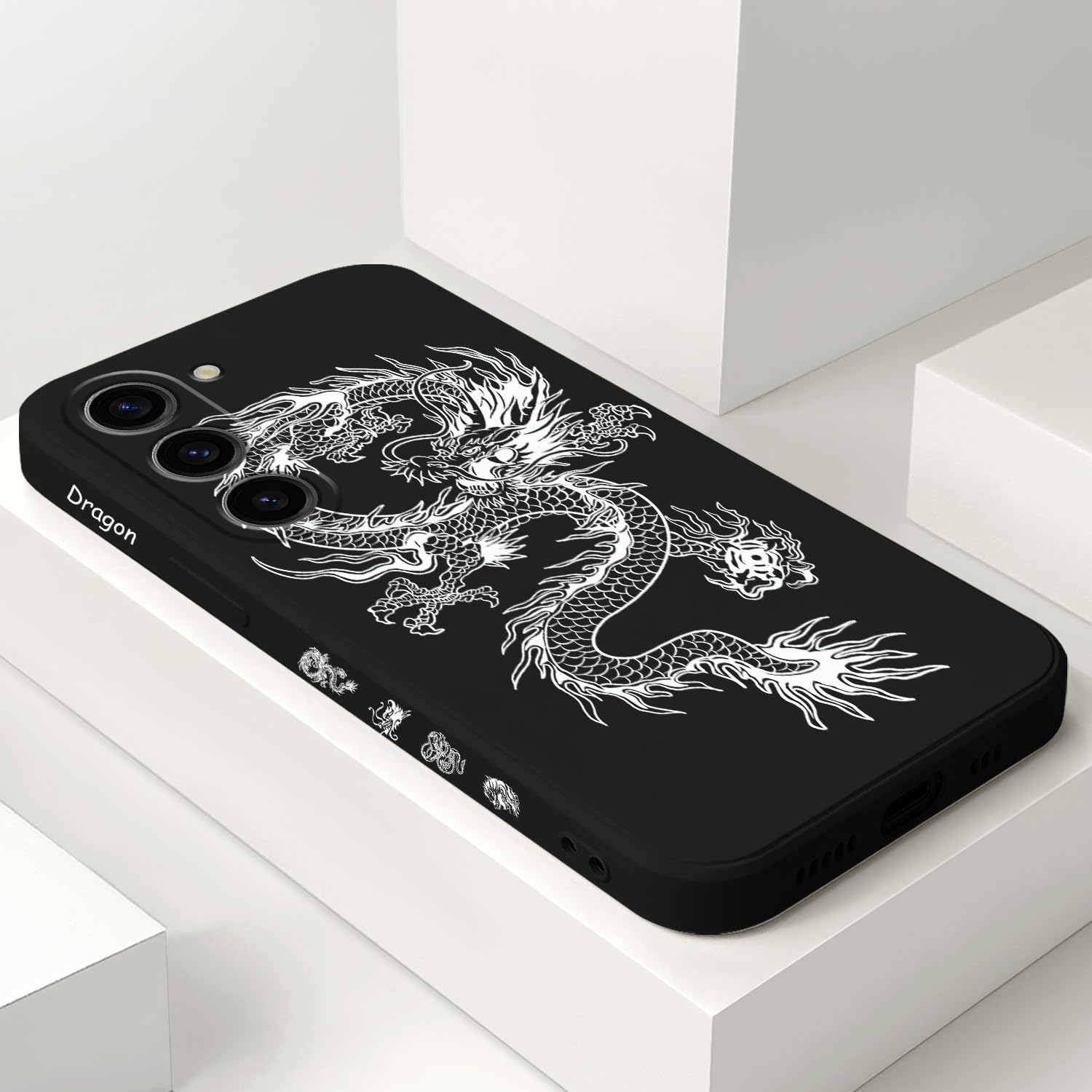 Photo 1 of Gencyfu for Samsung Galaxy S23 Case Creative Astronauts Pattern Ultra Thin Soft Phone Cover for Galaxy S23 Case 6.1 inch, Dragon Black