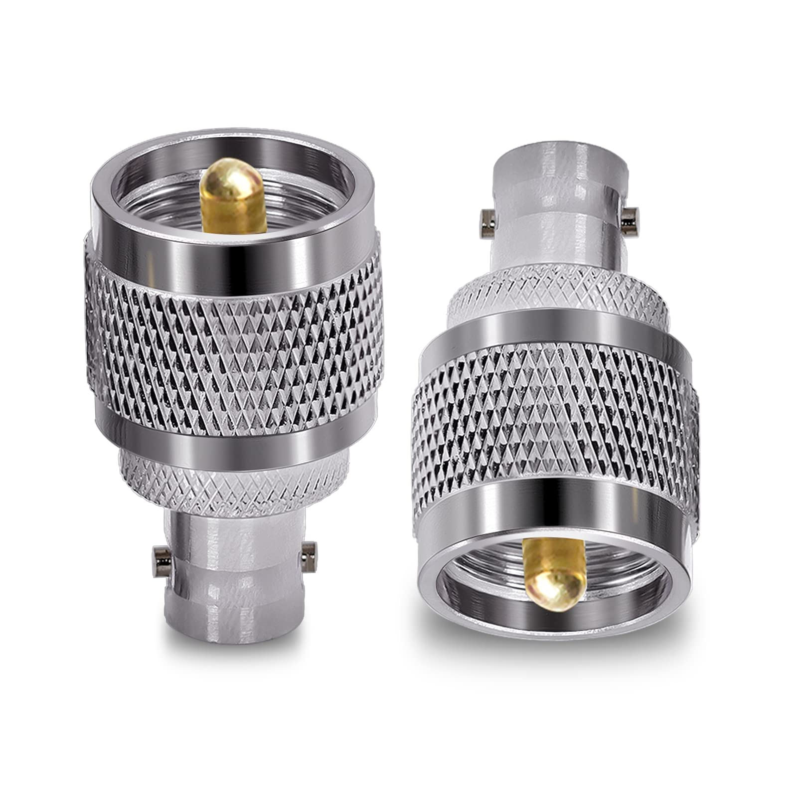 TUOLNK BNC Female to UHF PL259 Male RF Coaxial Adapter SO239 Male to BNC Female Coaxial Connector for Extension Cable 2pcs