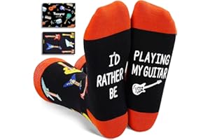 Zmart Guitar Gifts for Men Women Teen Unique, Funny Socks Guitar Lovers Gifts, Heavy Metal Gifts Music Gifts for Bass Guitar Players Teachers