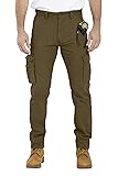 WESTACE Mens Cargo Pants 100% Cotton Clausal