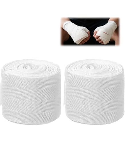 Bandages De Boxe Coton 5 M - Pour Boxe, MMA, Muay Thai, Séchage Rapide, Scratch, Paire De 2 - 10