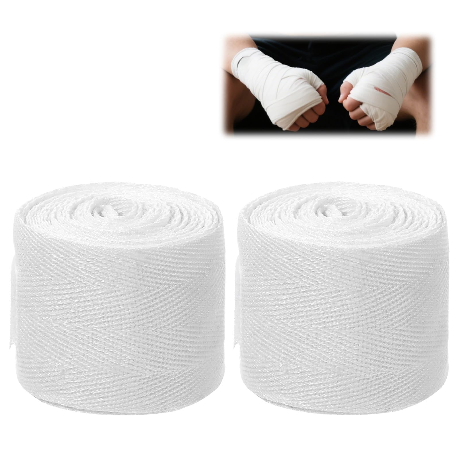 Photo 1 of 2 pcs Boxing Hand Wraps, Boxing Elastic Mexican Hand Wrap Elastic Wrist Compression Bandage Elastics Hands Wraps for MMA Boxings, Hands Protection for Boxings Gloves Under Mitts Wrist Protection