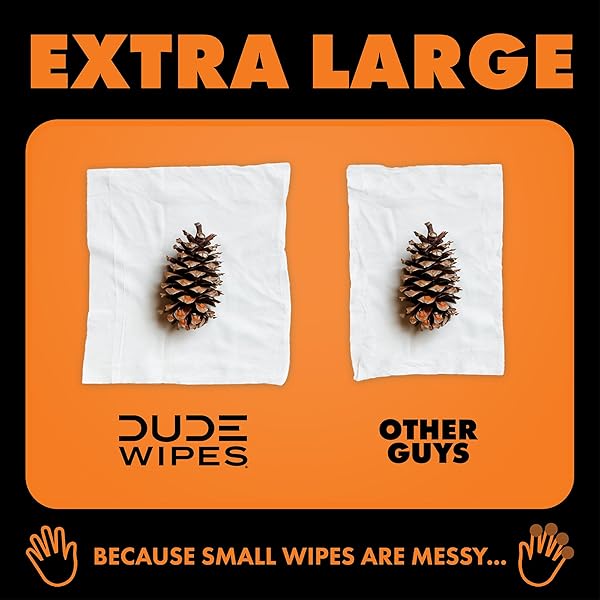 DUDE WIPES DUMPKIN SPICE FLUSHABLE WIPES – PUMPKIN SPICE SCENTED EXTRA-LARGE ADULT WET WIPES – 3 PACK (144 COUNT) – INFUSED WITH CLOVE, NUTMEG, VITAMIN E, AND ALOE – SEPTIC AND SEWER SAFE
