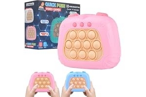 LTURXQ Interactive Pop Bubble it Game - Make It Light up Toy for Stress Relief and Fun for Boys & Girls Ages 3-12| Ideal Toy for Home, Beach, Park, Birthday (Pink)